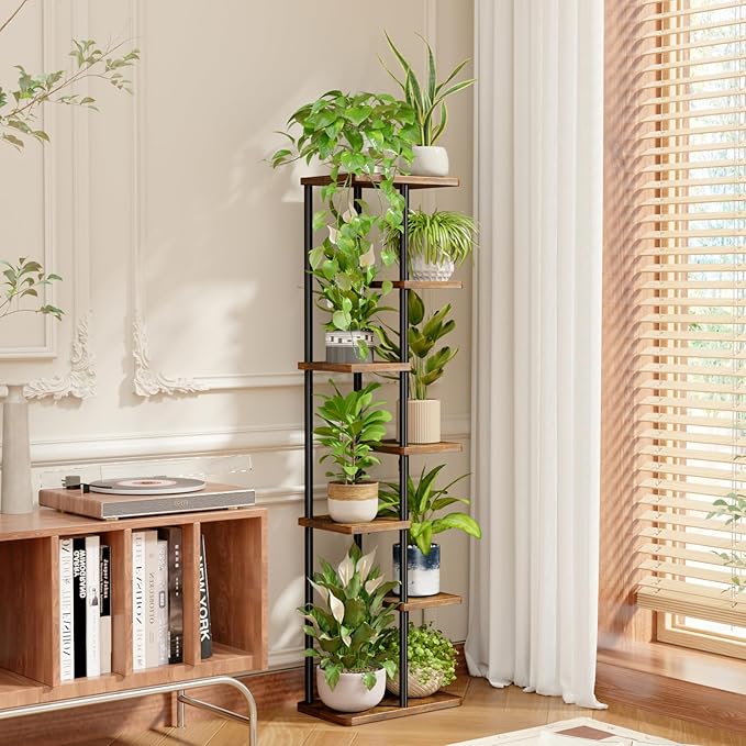 Bamworld Tall Plant Stand Indoor, 7 Tier Plant Shelf - Image 6