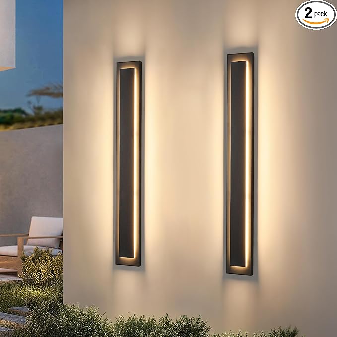 .  Long Outdoor LED Wall Lights, Modern Exterior Garage Wall Light by ZSMAIKU