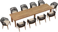 PURPLE LEAF 11 Pieces Large Outdoor Dining Set Patio Extended Upgrade Table and by PURPLELEAF