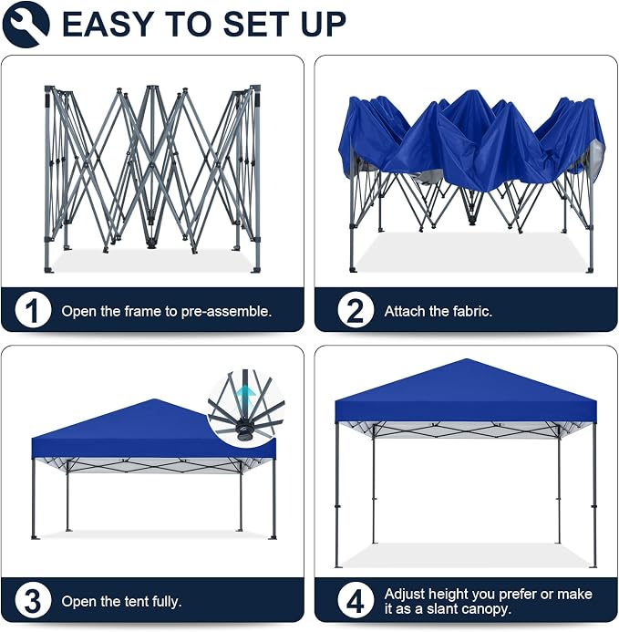 COOSHADE Durable Easy Pop Up Canopy Tent 12x12Ft - Image 3
