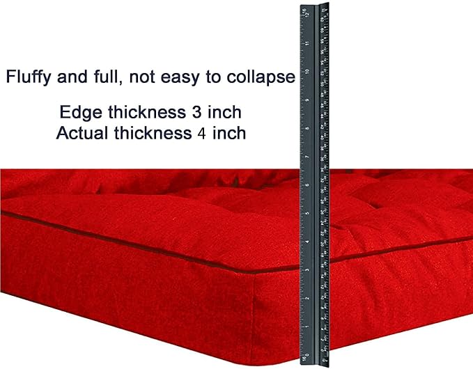 Outside Benches Cushion with Backrest, Thicken Waterproof Swing Cushions 2/3 - Image 6