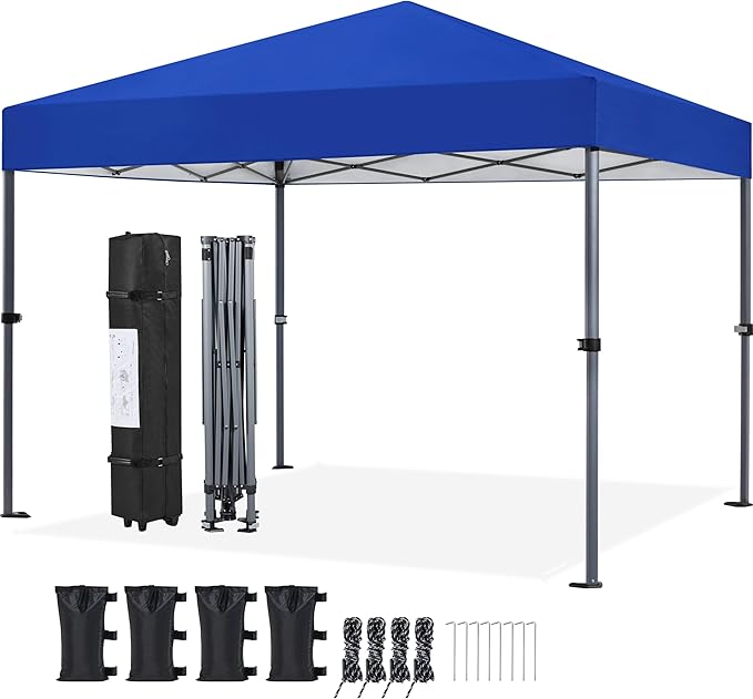 Yaheetech 10x10 1-Person Setup Pop Up Canopy Tent, Instant Portable Commercial by Yaheetech