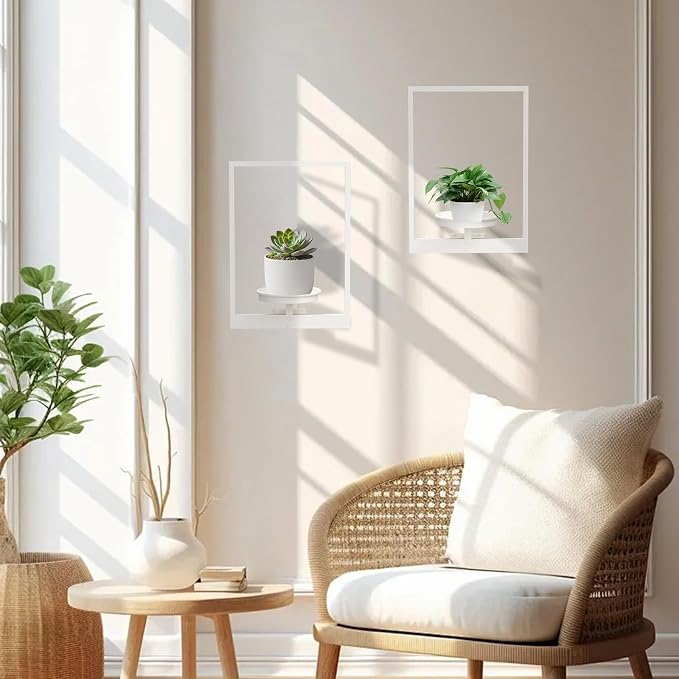Hanging Planters for Indoor Plants White, Wall Plant Holder Stand to Hold Large - Image 7