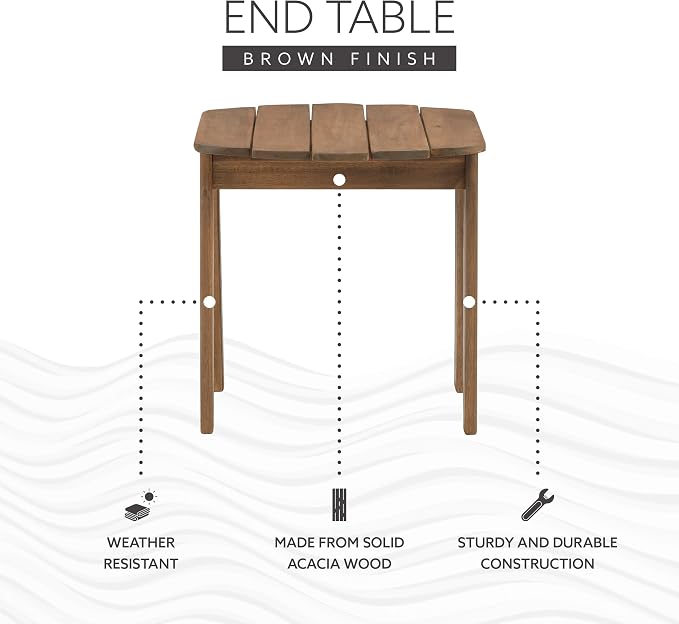 Linon Adirondack End, Teak Table - Image 10