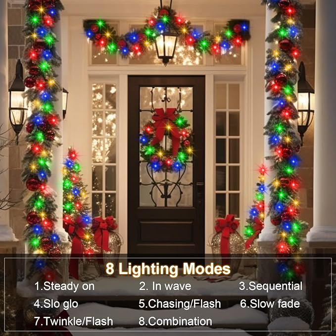4 PACK Multicolor Battery Operated String Lights Outdoor 16.5Ft 50LED Battery - Image 3