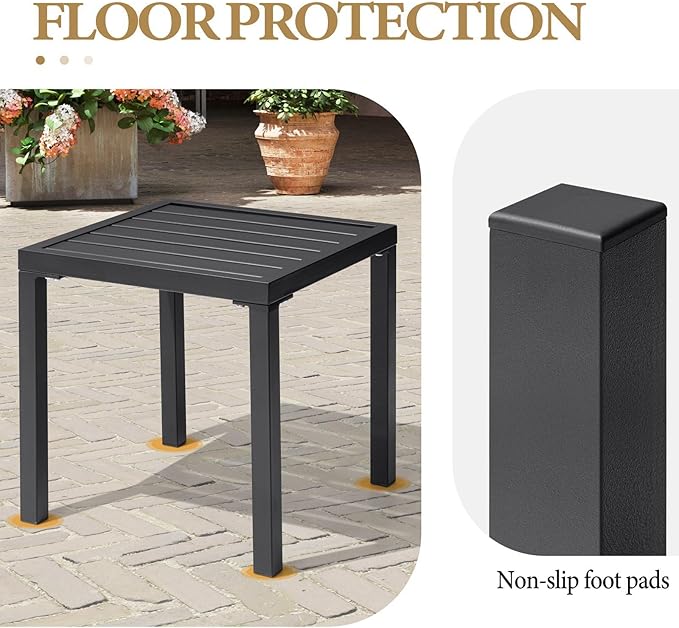 Crestlive Products Outdoor Side Table, Weather Resistant Design - Image 5
