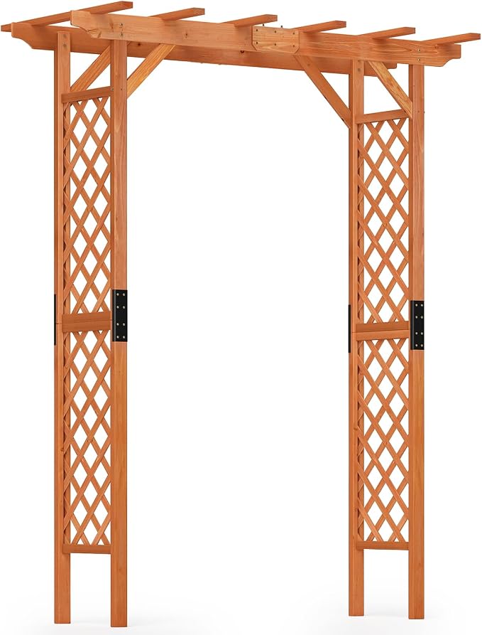 Tangkula 88-Inch Wooden Garden Arbor by TANGKULA