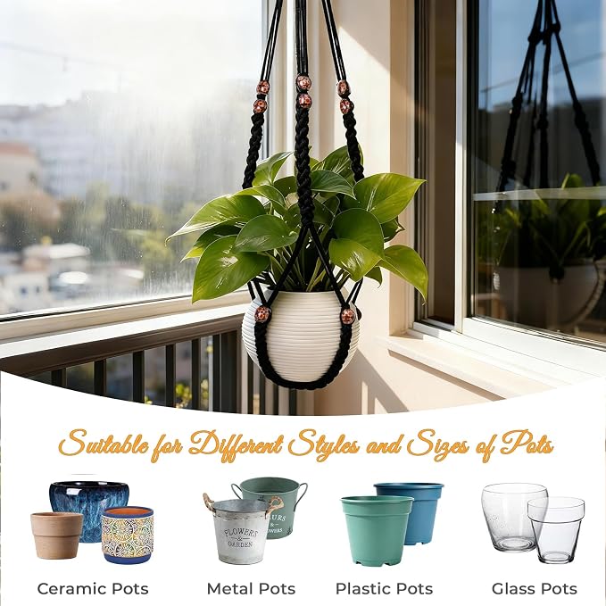35 Inch Macrame Plant Hanger, Large - Image 5
