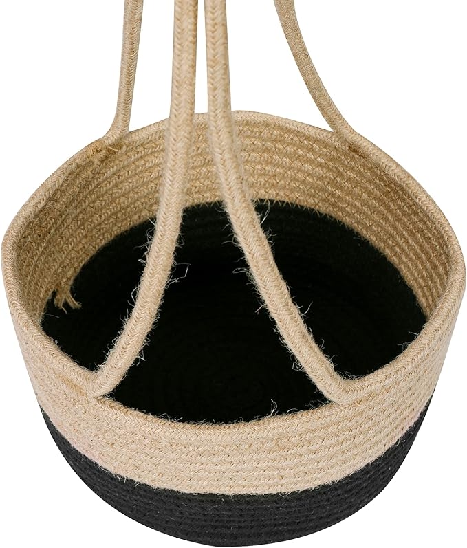 Hanging Planter Basket Jute Rope Woven Plant Hangers Indoor Hanging Plant - Image 5