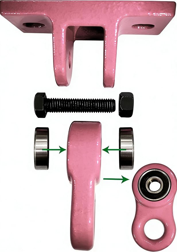 Heavy Duty Pink Swing Hangers Screws Bolts Included Over 5000 lb Capacity - Image 2