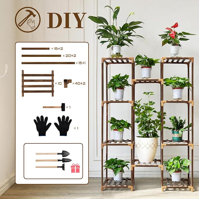 Uneedem Plant Stand Indoor Outdoor, Tall Plant Shelf - Image 6