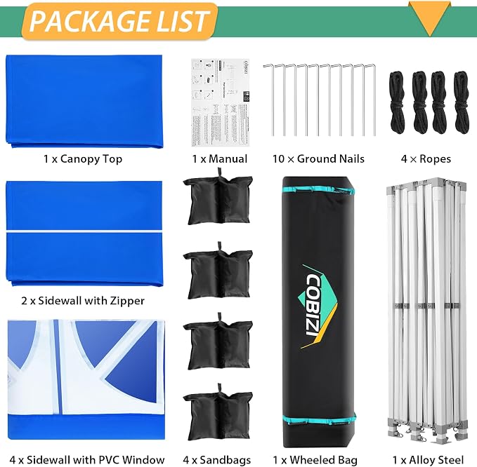COBIZI 13x26 Pop up Canopy Tent 13x26 Canopy - Image 7