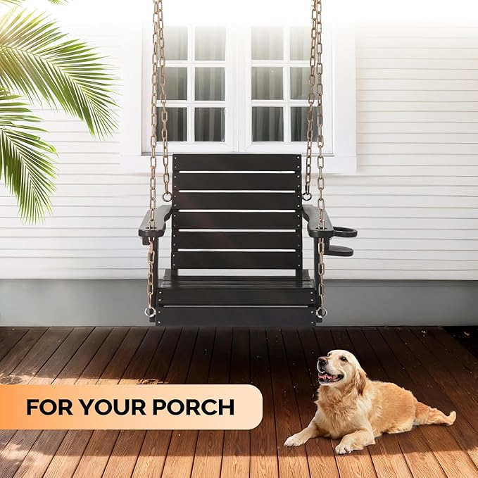 VINGLI Heavy Duty 880 LBS HDPE Porch Swing Outdoor - Image 7