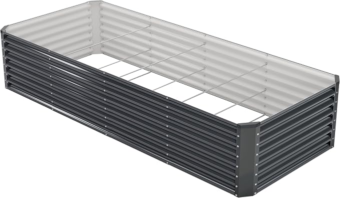 8x2x2FT Galvanized Raised Garden Bed, Galvanized Planter Boxes Outdoor - Image 8