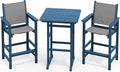 SERWALL 3 Pieces Textilene Adirondack Bar Set, Tall Adirondack Bar Height Chairs by SERWALL