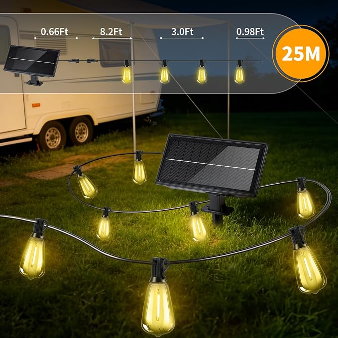 Outdoor Solar String Lights Waterproof: ST38 82ft Shatterproof Patio Lights - Image 5