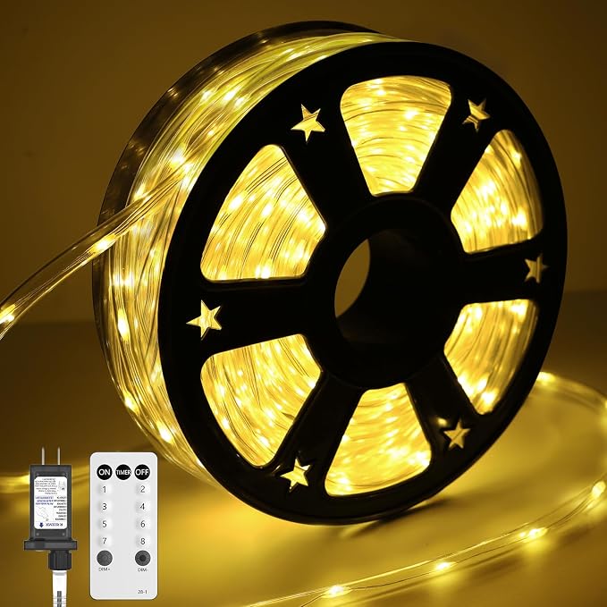 50FT 360 LED Waterproof Rope Lights Outside by Soiarllt