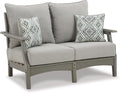 Signature Design by Ashley Outdoor Visola Patio HDPE Loveseat by SignatureDesignbyAshley