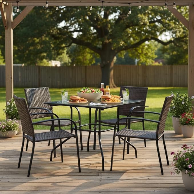 Tangkula 35 Inch Patio Dining Table - Image 5
