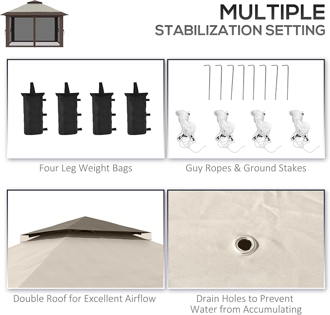Outsunny 13' x 13' Pop Up Gazebo - Image 6