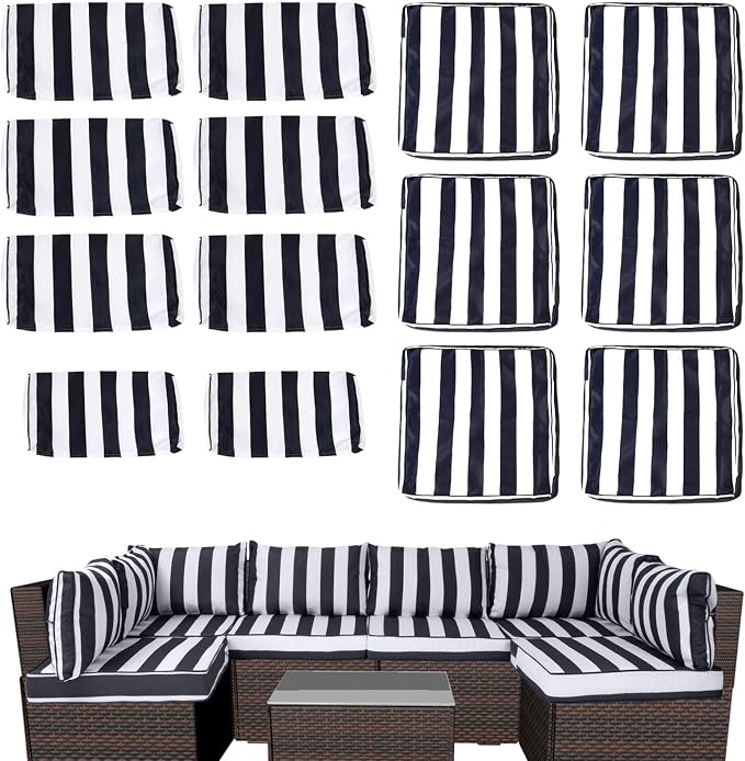 Outdoor Cushion Covers for Patio Furniture, Patio Cushion Covers Replacement by SpaceHop