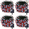 OZS 4 Pack 320LED Solar Christmas String Lights Outdoor, Waterproof 8 Modes by OZS