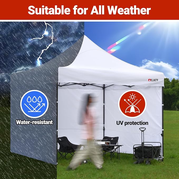 10x10 Canopy sidewalls, Pop Up Canopy Waterproof 99% UV Protection, Suits Pop - Image 2