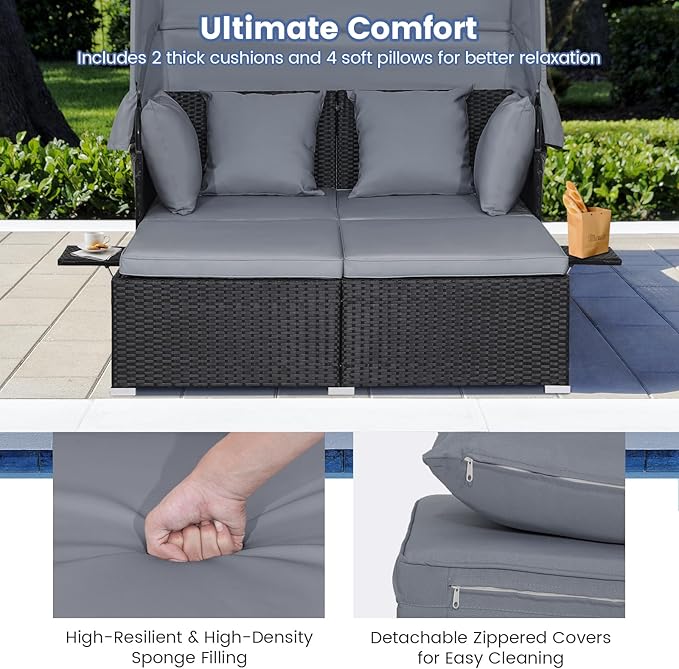 RELAX4LIFE Patio Outdoor Daybed - Image 6