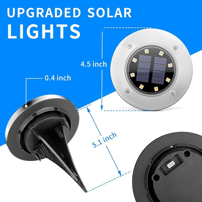 SOLPEX Solar Lights Outdoor Waterproof, 20 Pack Solar Ground Lights, Solar - Image 6