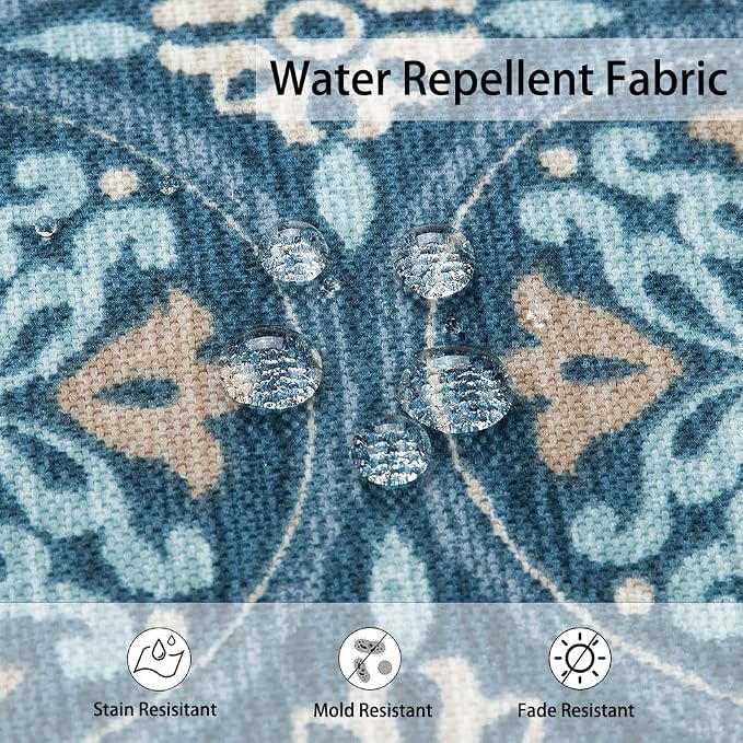 Magpie Fabrics Indoor/Outdoor Inflatable Stool Ottoman Pouf, Water Repellent - Image 4