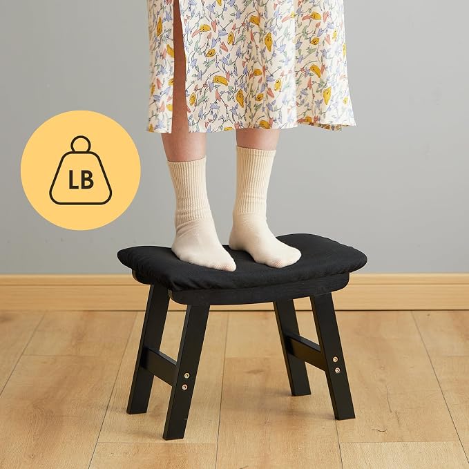 Foot Stool Ottoman Foot Rest Under Desk, Small Stool - Image 5