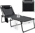 GYMAX Lounge Chair for Outside, 440lbs 27” Oversize Folding Beach Tanning by GYMAX
