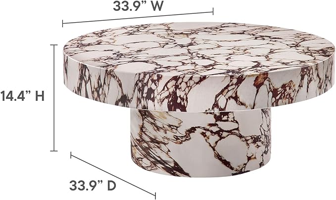 Modway Alora Round Concrete Coffee Table - Image 3