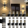 10Pack15inch LED Cylinder Up & Down Wall Lights, 18W Modern Outdoor Wall Light by Alicosoty