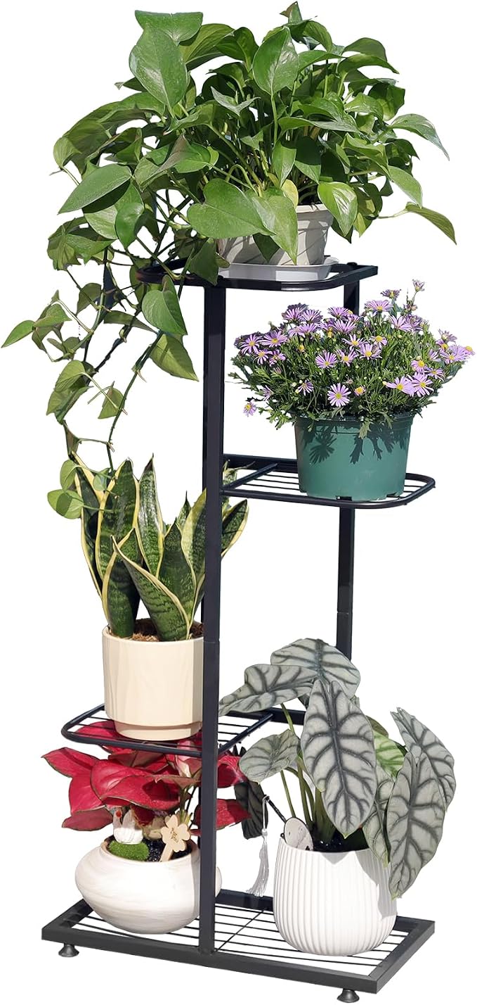 Plant Stand Indoor Outdoor, Corner Metal Plant Stands, Heavy Duty Tall Planter by Unknown