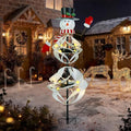 Outdoor Christmas Decorations Snowman Solar Wind Spinner Lighted Christmas Yard by Afirst