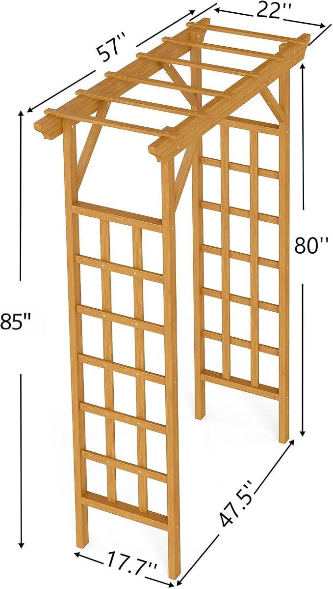 Wooden Garden Arbor, 7ft Wedding Arch - Image 3