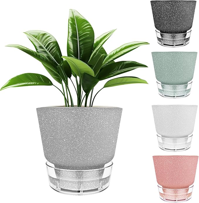 6-Inch Self-Watering Plant Pot by HYNZ