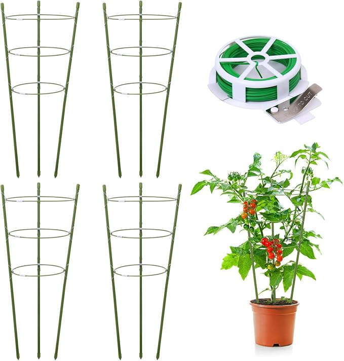 4 Pack Plant Support Tomato Cages by TOCCYARD