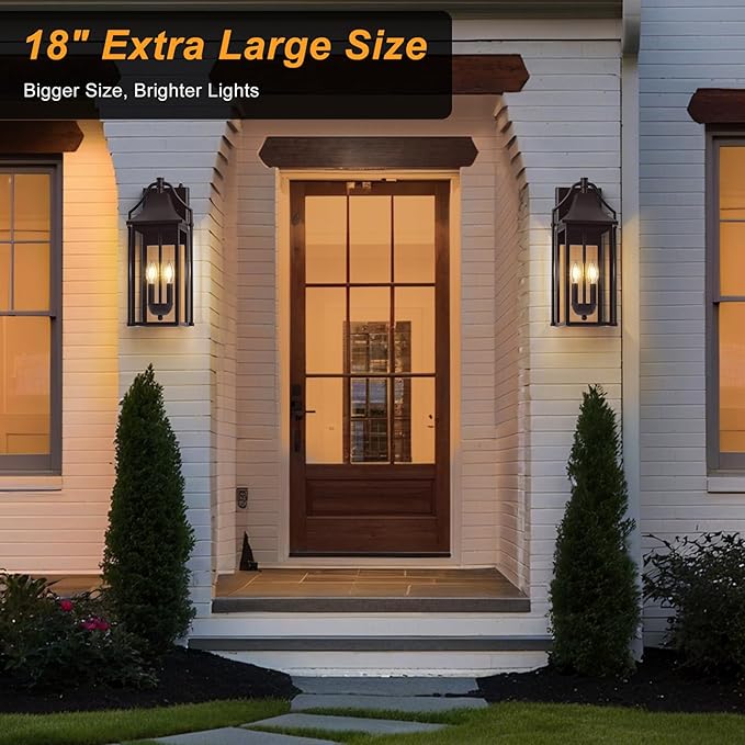  Outdoor Wall Sconce Fixtures, Dusk to Dawn Patio Lights Waterproof - Image 2