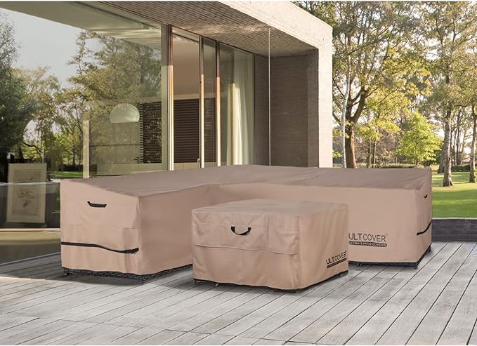 ULTCOVER Waterproof Patio L-Shaped Left Facing Sofa Cover - Image 6