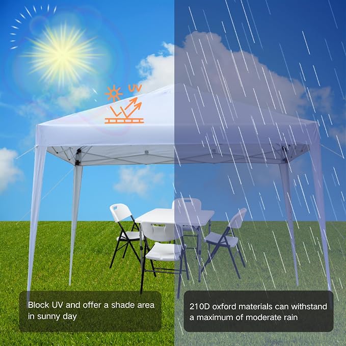 Outvita 10x10ft Ez Pop Up Outdoor Canopy Tent, Portable Commercial Instant Tent - Image 5