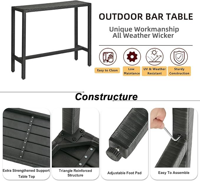 Outdoor Bar Table, Outdoor Console Table - Image 7