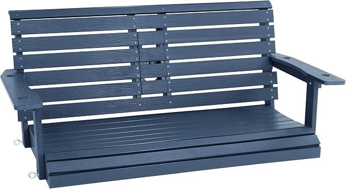 Poly Lumber 2-Seat Porch Swing, HIPS 4.5-Feet Bench Swing - Image 8