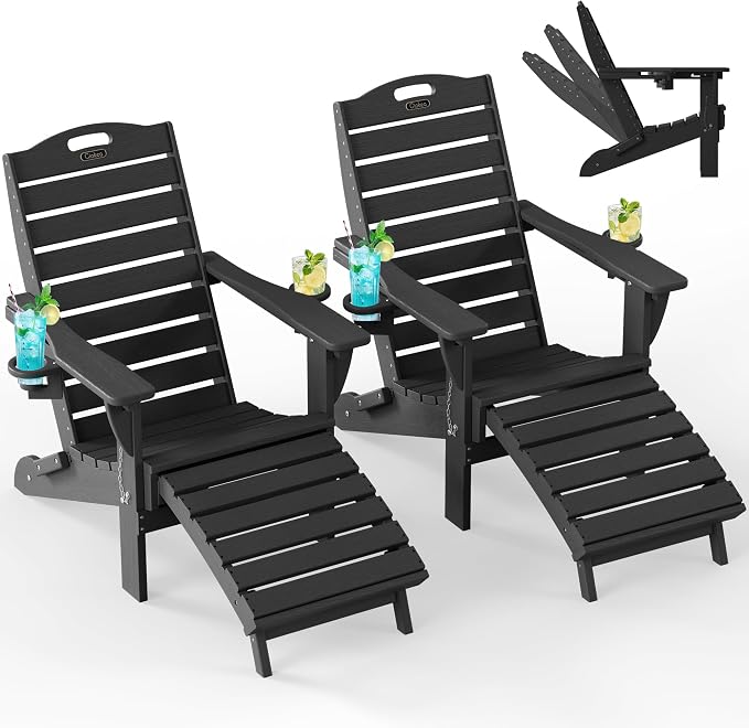 Ciokea Folding Adirondack Chair Set of 2 by CIOKEA