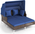 Tangkula Outdoor Rattan Daybed by TANGKULA