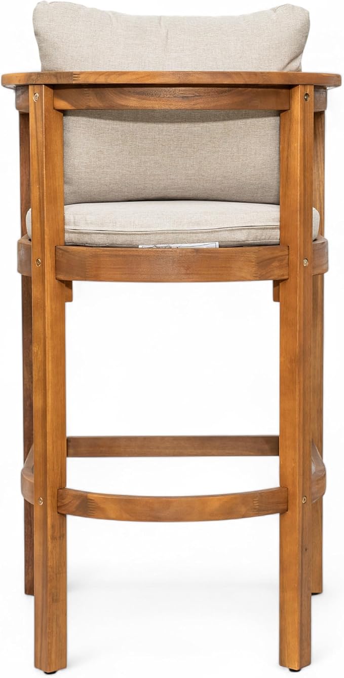 Christopher Knight Home Kuart Acacia Wood Outdoor Bar Stool Set of 4 - Image 16