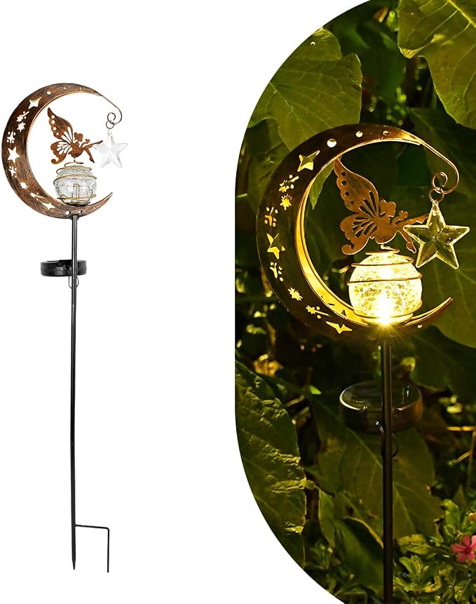 Solar Lights Garden Decorations Outdoor-Moon Fairy Lights by YMTengFei