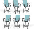 PHI VILLA Outdoor Bar Stools Set of 6, Swivel Patio Bar Stools & Chairs by PHIVILLAThepioneerofcomfortablehouseholdsupplies