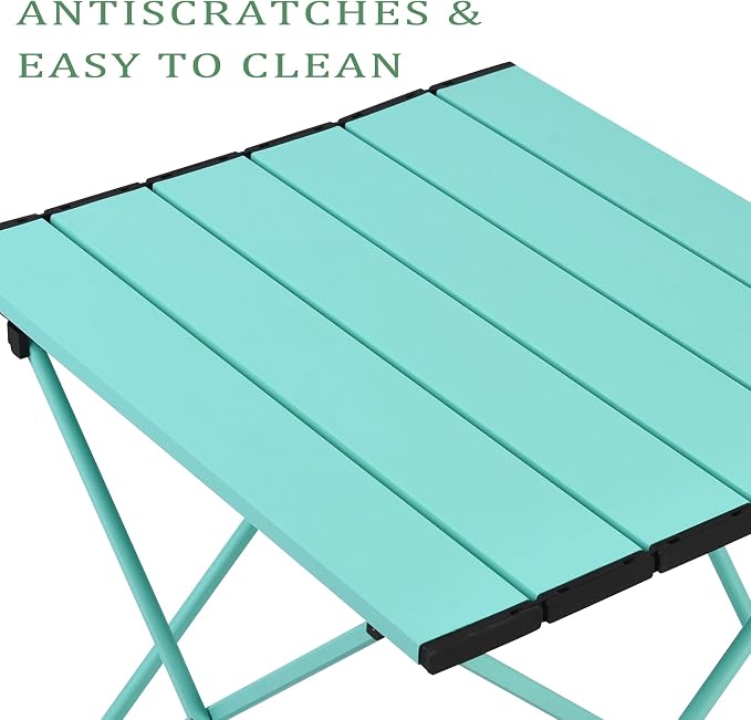 Grope Camping Table with Aluminum Table Top, Folding Beach Table Easy to Carry - Image 7